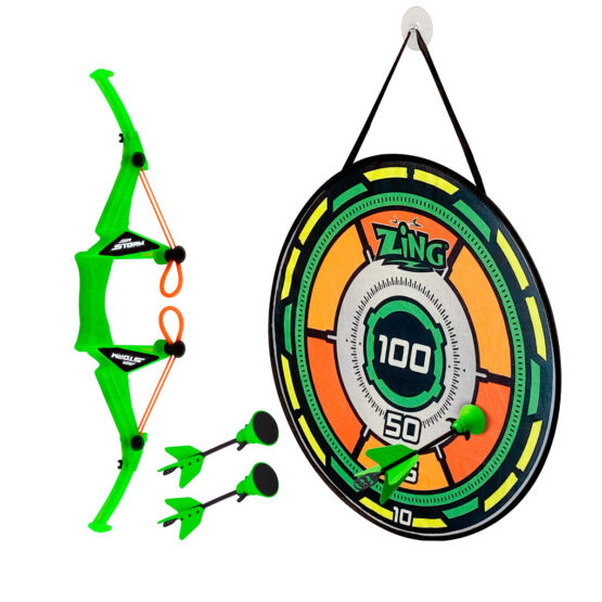 Іграшковий лук з мішенню серії “Air Storm” – BULLZ EYE (зелений, 3 стріли, мішень)