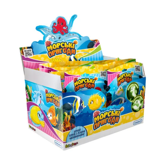 Дисплей стретч-іграшок у вигляді тварини – МОРСЬКІ ПРИГОДИ (12 шт.)