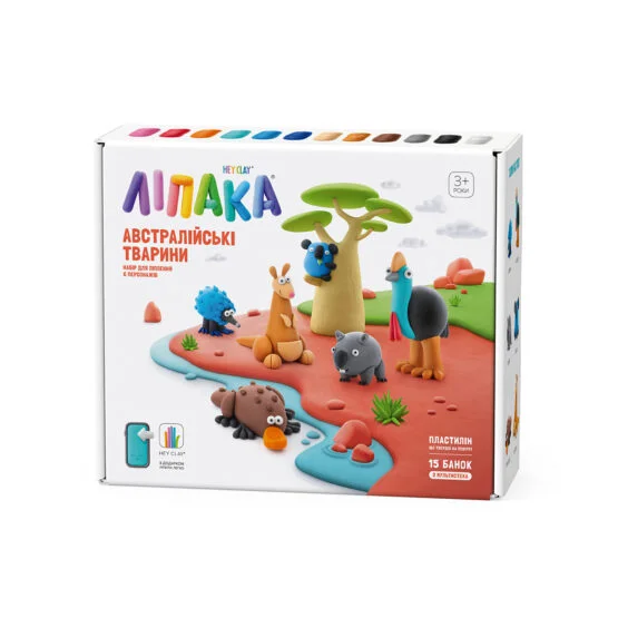 Меганабір пластиліну, що самостійно твердіє, ЛІПАКА – АВСТРАЛІЙСЬКІ ТВАРИНИ