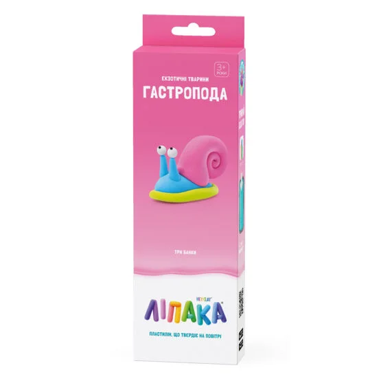 Набір пластиліну, що самостійно твердіє, ЛІПАКА – ЕКЗОТИЧНІ ТВАРИНИ: ГАСТРОПОДА