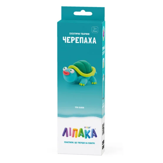 Набір пластиліну, що самостійно твердіє, ЛІПАКА – ЕКЗОТИЧНІ ТВАРИНИ: ЧЕРЕПАХА
