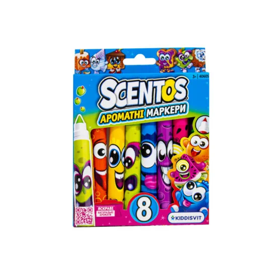 Набір ароматних маркерів для малювання – ПЛАВНА ЛІНІЯ (8 кольорів)