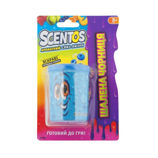 Ароматний слиз-лизун – ШАЛЕНА ЧОРНИЦЯ (85г, в банці)