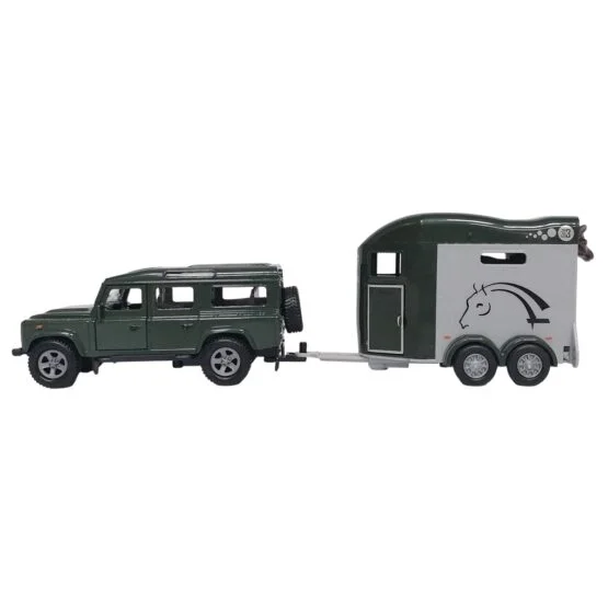 Ігровий набір – LAND ROVER (з причіпом і фігурками коней)
