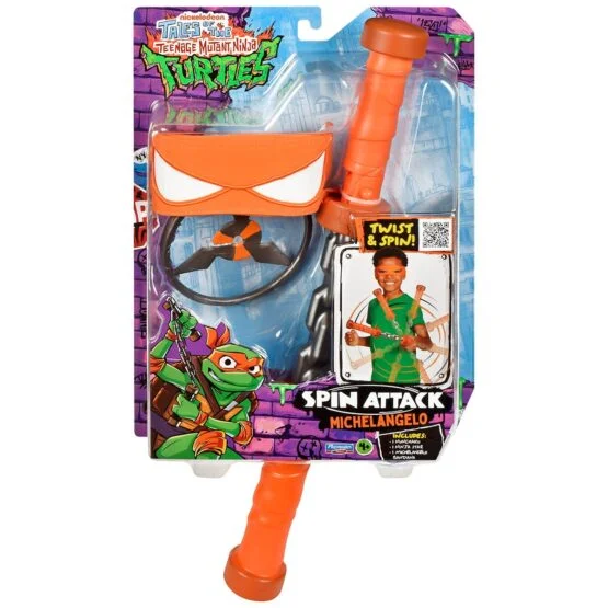 Набір іграш. зброї “Черепашки-Ніндзя MOVIE III” W3 – НУНЧАКИ МІКЕЛАНДЖЕЛО ОБЕРТАЛЬНИЙ УДАР