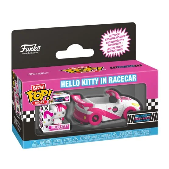 Набір фігурок BITTY POP! Rides серії “Sanrio” – ХЕЛОУ КІТТІ ТА ПЕРЕГОНОВИЙ АВТОМОБІЛЬ