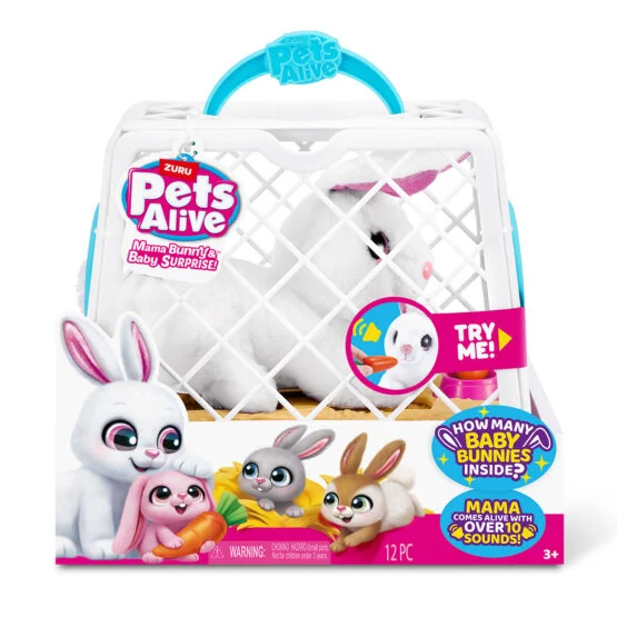 Інтерактивний ігровий набір PETS ALIVE серії “Mama & Baby Surprise” S1 – МАМА КРОЛИЦЯ З СЮРПРИЗОМ