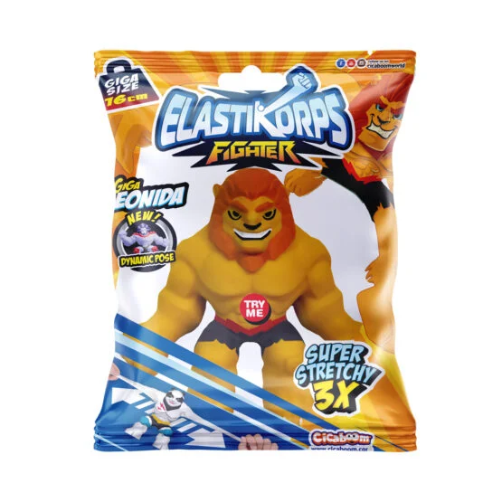 Стретч-іграшка ELASTIKORPS серії «Fighter» – ЛЕВ ЛЕОН