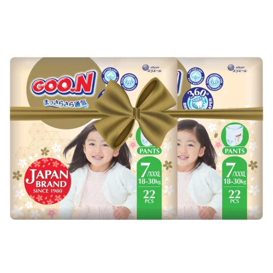 Трусики-підгузки GOO.N Premium Soft для дітей 18-30 kg (розмір 7(3XL), унісекс, 44 шт.)