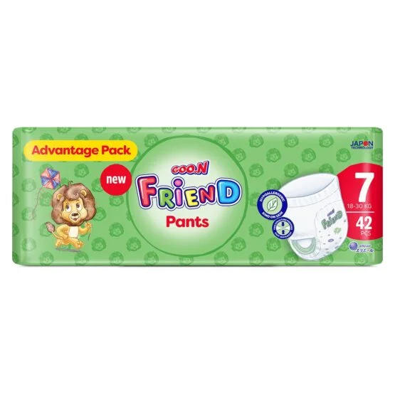 Трусики-підгузки GOO.N FRIEND для дітей 18-30 кг (розмір 7, унісекс, 42 шт)