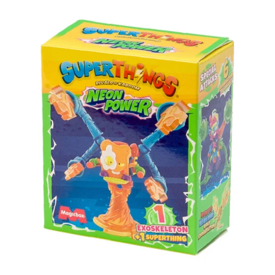 Ігровий набір SUPERTHINGS серії “Neon Power” – ЕКЗОСКЕЛЕТОН (екзоскелет, фігурка)