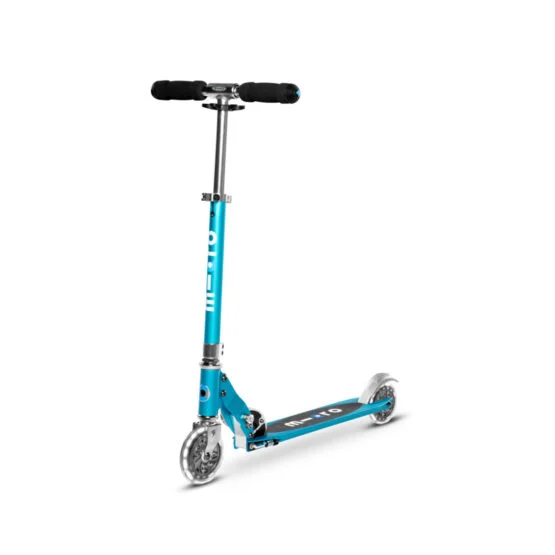 Самокат MICRO серії “Sprite LED” – БЛАКИТНИЙ ОКЕАН (до 100 kg, двоколісний, світло)