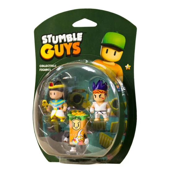Набір колекц. фігурок STUMBLE GUYS – СЕНСЕЙ ФАЄРФІСТ, КЛЕОПАТРА, КІЛЕР (3 фігурки, 6 cm)