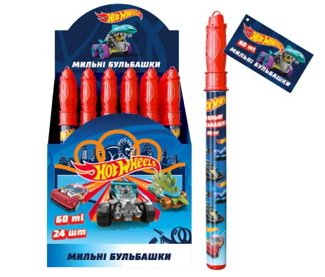 Чарівна паличка з мильними бульбашками – HOT WHEELS (120 ml)