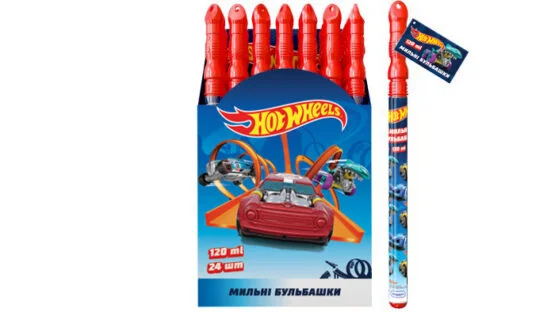 Чарівна паличка з мильними бульбашками – HOT WHEELS (60 ml)