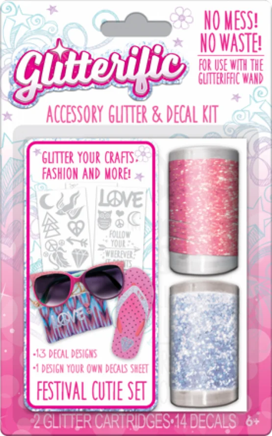 Ігровий набір для юного дизайнера GLITTERIFIC – ПОП-ЗІРКА (блискітки в асортименті, наліпки)