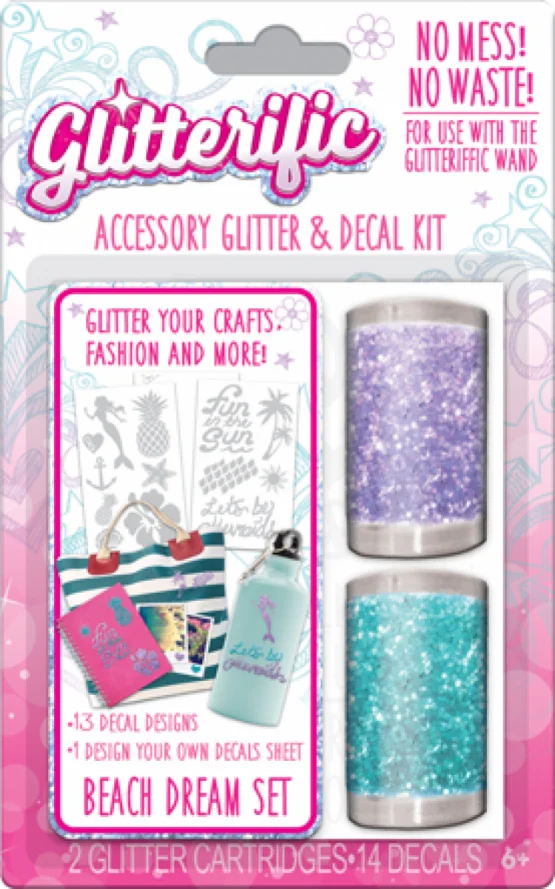 Ігровий набір для юного дизайнера GLITTERIFIC – ПЛЯЖНА МРІЯ (блискітки в асортименті, наліпки)