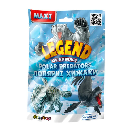 Стретч-іграшка у вигляді тварини серії “LEGEND OF ANIMALS МАКСІ” – ПОЛЯРНІ ХИЖАКИ (у диспл.)