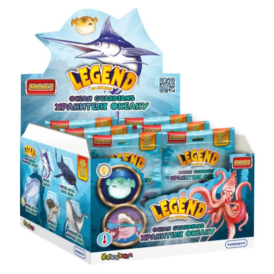 Дисплей стретч-іграшок серії LEGEND OF ANIMALS МАКСІ – ХРАНИТЕЛІ ОКЕАНУ (10 шт)