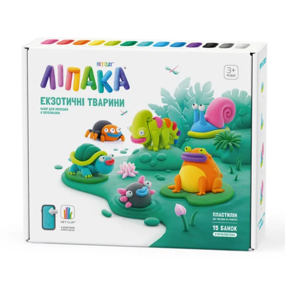 Меганабір пластиліну, що самостійно твердіє, ЛІПАКА – ЕКЗОТИЧНІ ТВАРИНИ