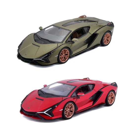 Автомодель – LAMBORGHINI SIÁN FKP 37 (асорті зелений металік, червоний металік, 1:24)