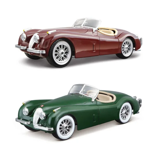 Автомодель – JAGUAR XK 120 (1951) (асорті вишневий, сріблястий, 1:24)