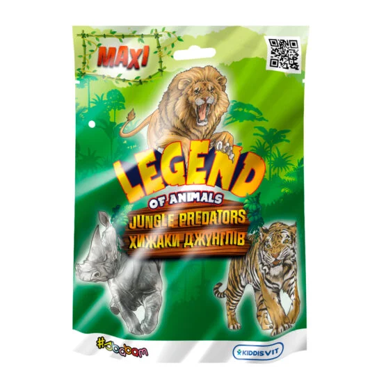 Стретч-іграшка у вигляді тварини серії “LEGEND OF ANIMALS МАКСІ” – ХИЖАКИ ДЖУНГЛІВ (у диспл.)