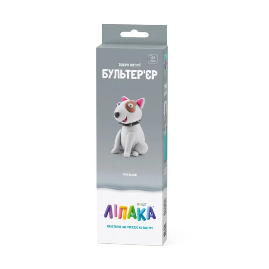 Набір пластиліну, що самостійно твердіє, ЛІПАКА – СОБАЧІ ІСТОРІЇ: БУЛЬТЕР’ЄР