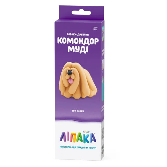 Набір пластиліну, що самостійно твердіє, ЛІПАКА – СОБАКИ-ДРУЗЯКИ: КОМОНДОР МУДІ