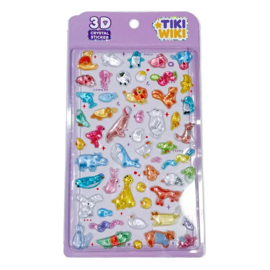 Набір 3D-наліпок TIKI WIKI серії “Crystal” – ТІКІ ВЕСЕЛІ ТВАРИНКИ