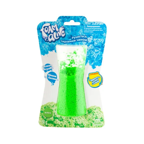 Повітряна піна для дитячої творчості FOAM ALIVE – ЯСКРАВІ КОЛЬОРИ – ЗЕЛЕНА