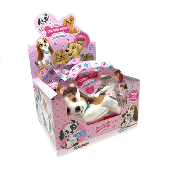 М’яка колекційна іграшка – СОБАЧКА МАМА З СЮРПРИЗОМ (8 шт., в диспл.)