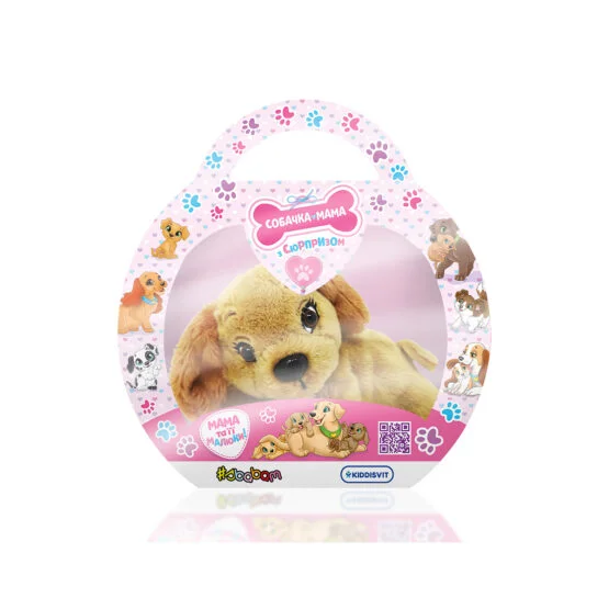 М’яка колекційна іграшка – СОБАЧКА МАМА З СЮРПРИЗОМ (в диспл.)
