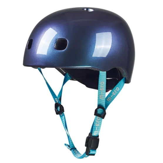 Захисний шолом MICRO – НЕОХРОМОВИЙ СИНІЙ (52-56 см, M, світло)