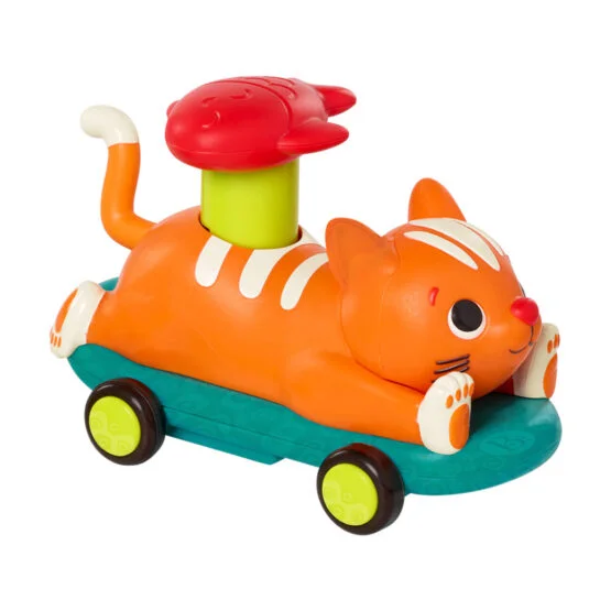 Машинка інерційна серії “Лапкомобілі” – КОТИК, КОЛІР ПОМАРАНЧ