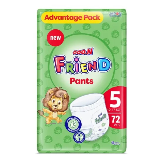 Трусики-підгузки GOO.N FRIEND для дітей 12-17 кг (розмір 5, унісекс, 72 шт)