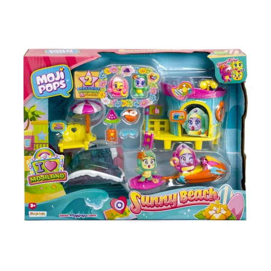 Ігровий набір MOJI POPS – СОНЯЧНИЙ ПЛЯЖ (2 фігурки, аксесуари)