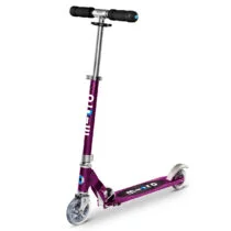 Самокат MICRO серії “Sprite” – ПУРПУРОВИЙ МЕТАЛІК (складаний, до 100 kg, двоколісний)