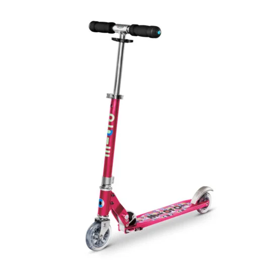 Самокат MICRO серії “Sprite” – МАЛИНОВИЙ (складаний, до 100 kg, двоколісний)