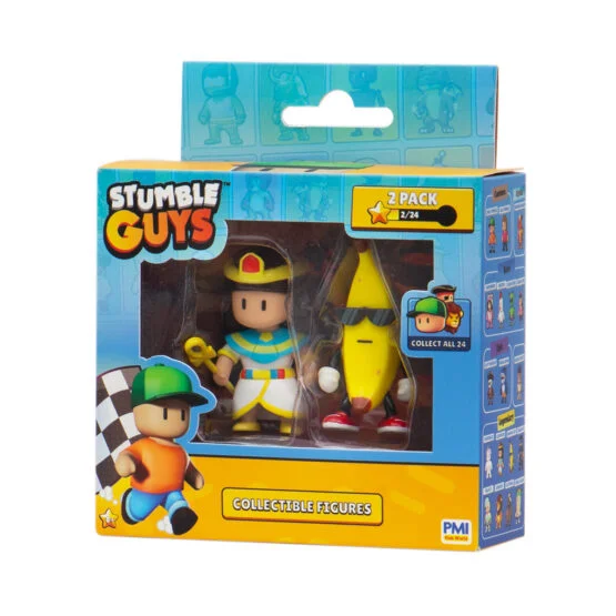Набір колекційних фігурок STUMBLE GUYS – КЛЕОПАТРА ТА БАНАН (2 фігурки, 6 cm)