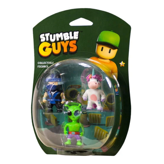 Набір колекц. фігурок STUMBLE GUYS – НІНДЗЯ КАЙ, СПРІНКЛС, ПРИБУЛЕЦЬ (3 фігурки, 6 cm)