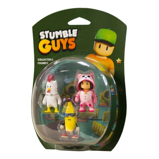 Набір колекц. фігурок STUMBLE GUYS – КУРЧА, БАНАН, МЯУМЕР (3 фігурки, 6 cm)