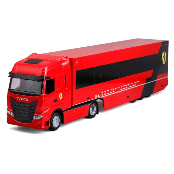 Ігровий набір – ВАНТАЖІВКА-ТЯГАЧ IVECO S-WAY ТА БОЛІД SF-24 (1:43)