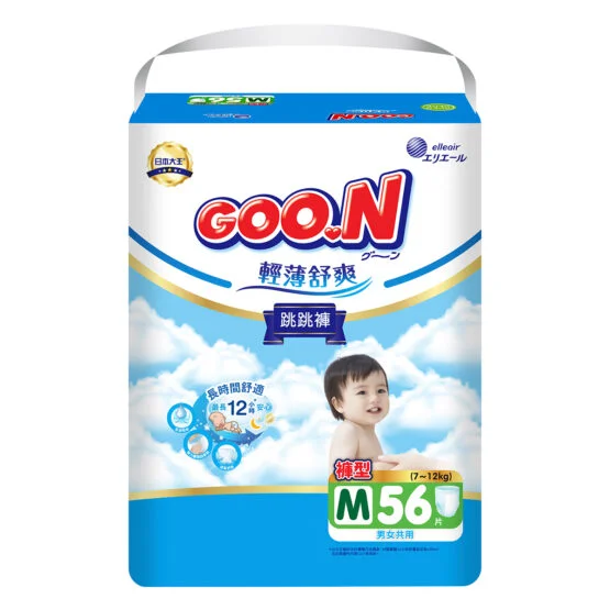 Трусики-підгузки GOO.N Slim & Comfortable для дітей 7-12 кг (розмір 3(M), унісекс, 56 шт)