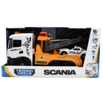 Ігровий набір серії “Mid Truck” – ЕВАКУАТОР SCANIA З МАШИНОЮ ПОЛІЦІЇ (світло, звук)