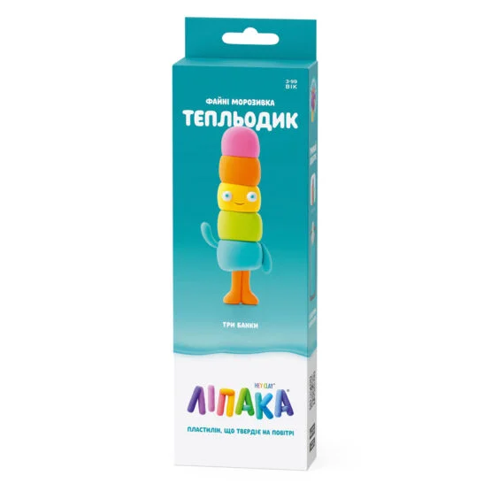 Набір пластиліну, що самостійно твердіє, ЛІПАКА – ФАЙНІ МОРОЗИВКА: ТЕПЛЬОДИК