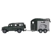 Ігровий набір – LAND ROVER (з причіпом і фігурками коней)