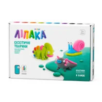 Набір пластиліну, що самостійно твердіє, ЛІПАКА – ЕКЗОТИЧНІ ТВАРИНИ: ХАМЕЛЕОН, ГАСТРОПОДА, АКСОЛОТЛЬ