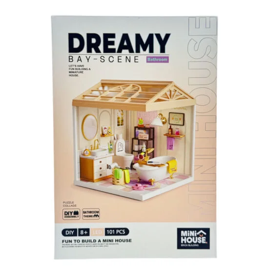 Конструктор-румбокс MINI HOUSE серії “Інтер’єр” – ВАННА КІМНАТА (світло)