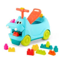 Ігровий набір для катання та конструювання – БЕГЕМОТИК САННІ (26 блоків, світло, звук)